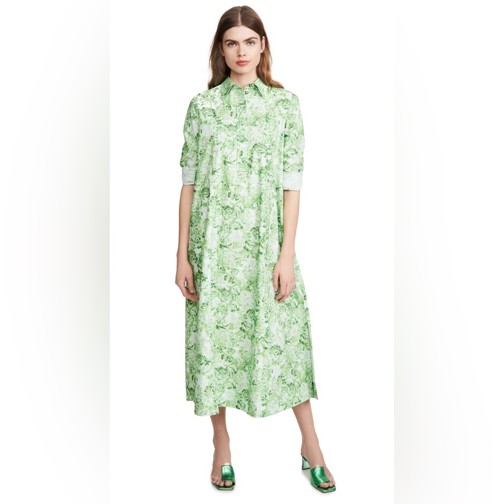 Ganni cotton poplin dress